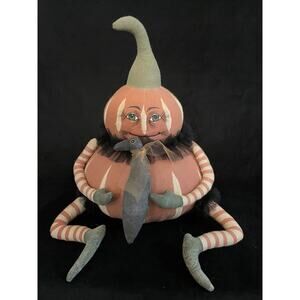 Joe Spencer Gathered Tradition Folk Art Humpty Jack O Lantern Pumpkin Gussie